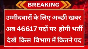 Good news for candidates, now there will be recruitment on 46617 posts, see how many posts in which department